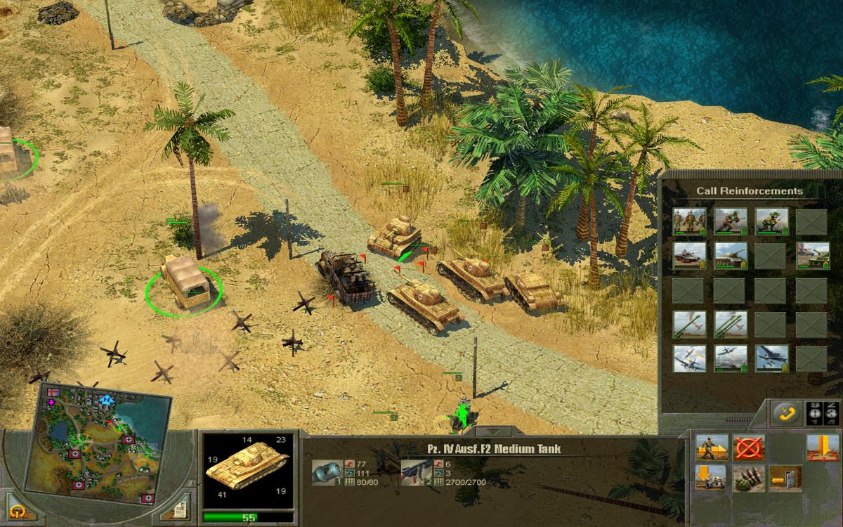 Blitzkrieg 2 (Windows) screenshot: Oops! Some of my tanks entered a mine field. I'll need an engineering team to clean that up.
