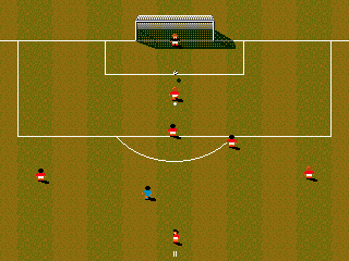 Championship Soccer '94 (Genesis) screenshot: Dangerous situation!