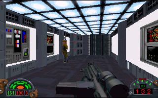Star Wars: Dark Forces (DOS) screenshot: Sneaking up from behind.