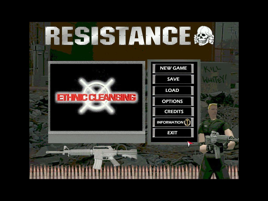Ethnic Cleansing (Windows) screenshot: Main menu