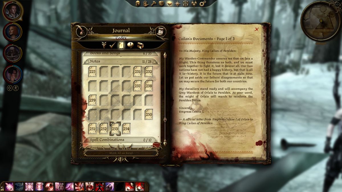 Dragon Age: Origins - Return to Ostagar (Windows) screenshot: An example of the secret documents