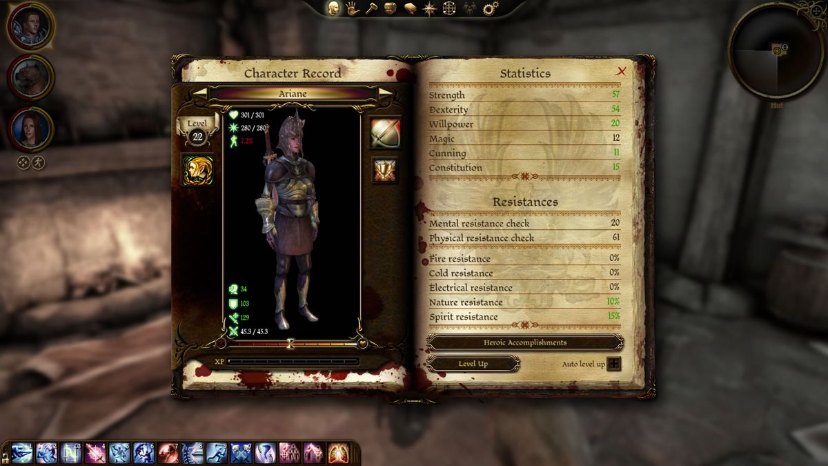 Dragon Age: Origins - Witch Hunt (Windows) screenshot: And her rap sheet