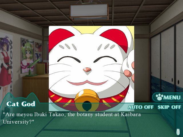 Let's Meow Meow! (Windows) screenshot: The cat god appears