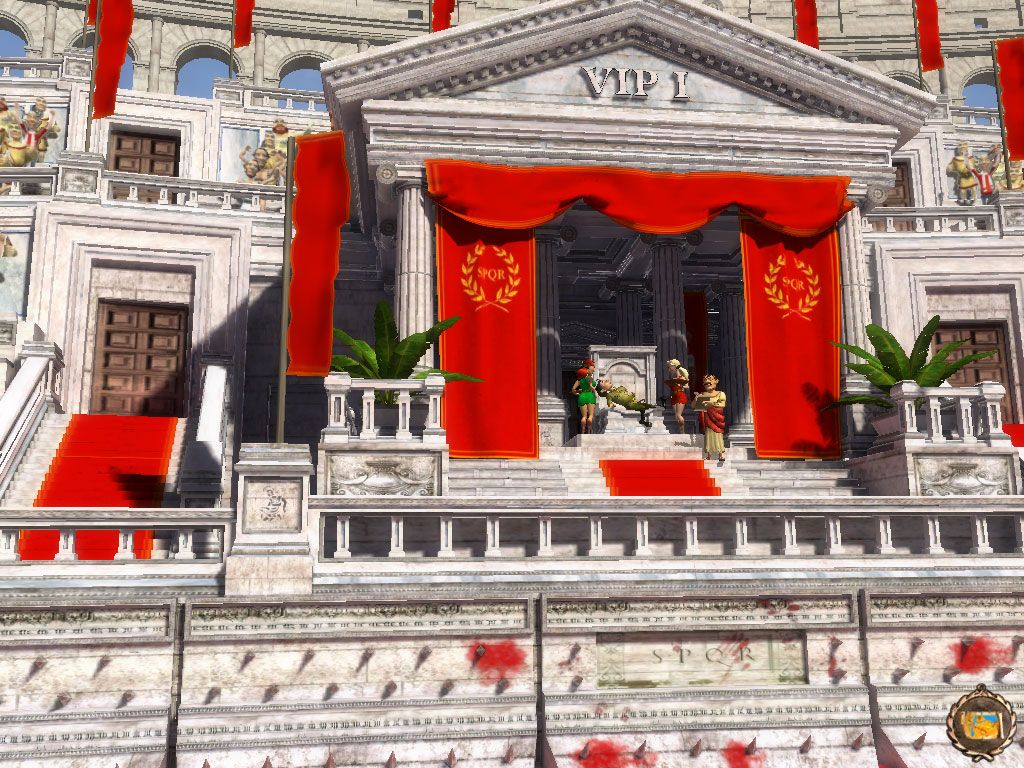 Petka VIII: Pokorenie Rima (Windows) screenshot: Petka as a roman preserver in coliseum