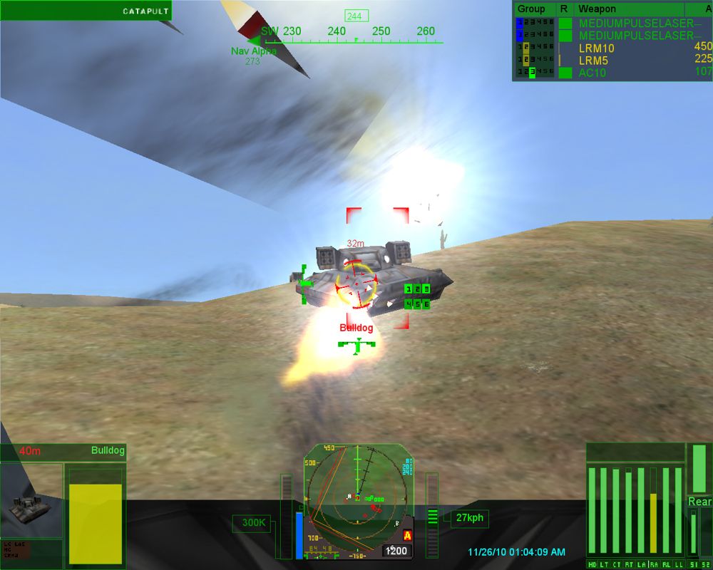 MechWarrior 4: Mercenaries (Windows) screenshot: A little close to use missiles but what the heck...