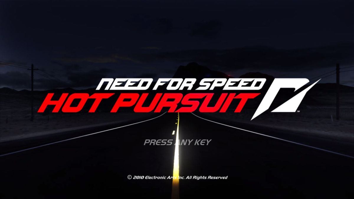 Need for Speed: Hot Pursuit (Windows) screenshot: Title screen