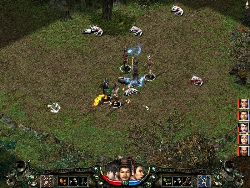 Prince of Qin (Windows) screenshot: Defeating wolf ambush.