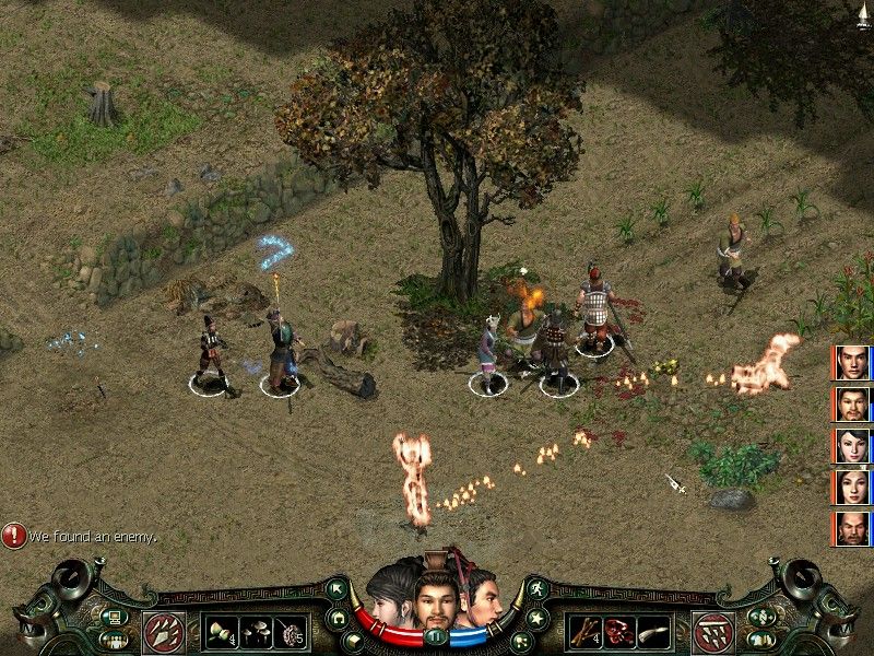 Prince of Qin (Windows) screenshot: If the final strike is fire element attack the enemy will burn alive.