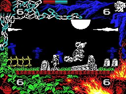 Comando Quatro (ZX Spectrum) screenshot: The Gargoyle character