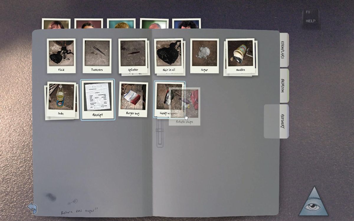 Casebook Trilogy: Special Edition (Windows) screenshot: The revamped evidence folder