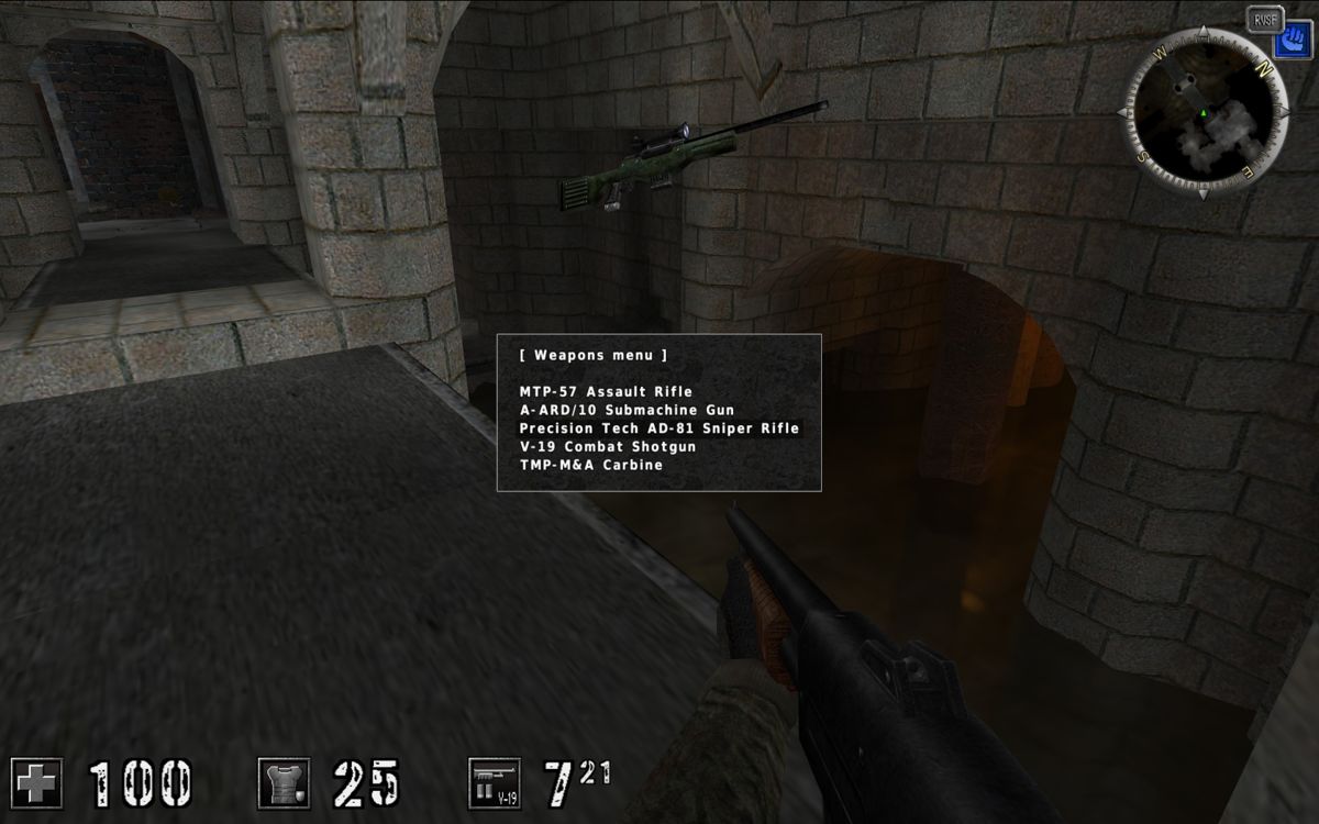 AssaultCube (Windows) screenshot: Weapon Menu
