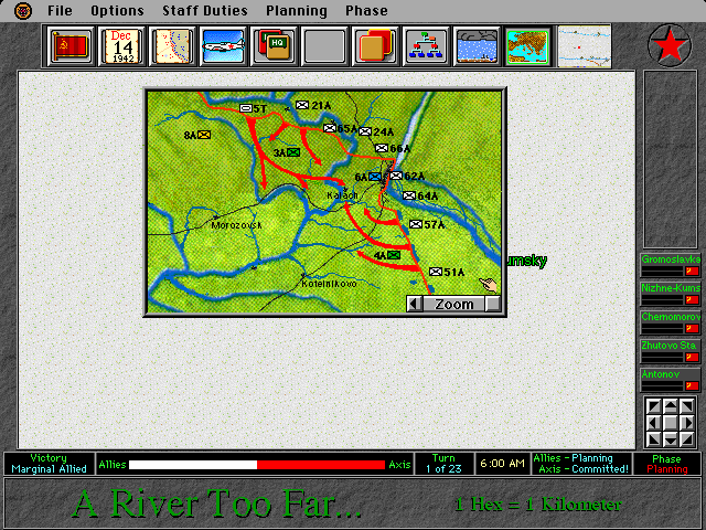 World at War: Volume II - Stalingrad (DOS) screenshot: Battle planning