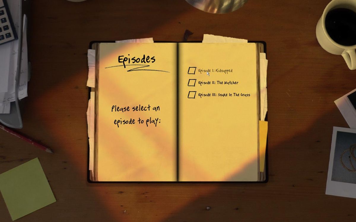 Casebook Trilogy: Special Edition (Windows) screenshot: The menu, choose your episode