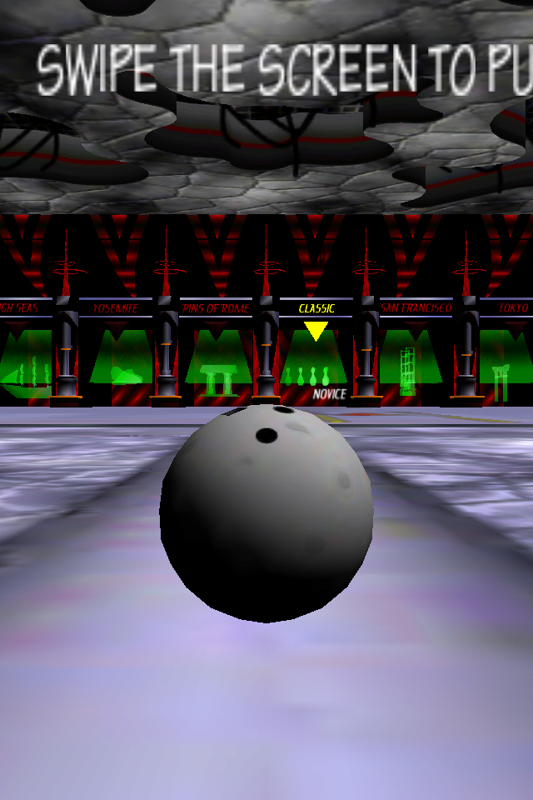 HyperBowl Arcade Edition (iPhone) screenshot: Lane selection