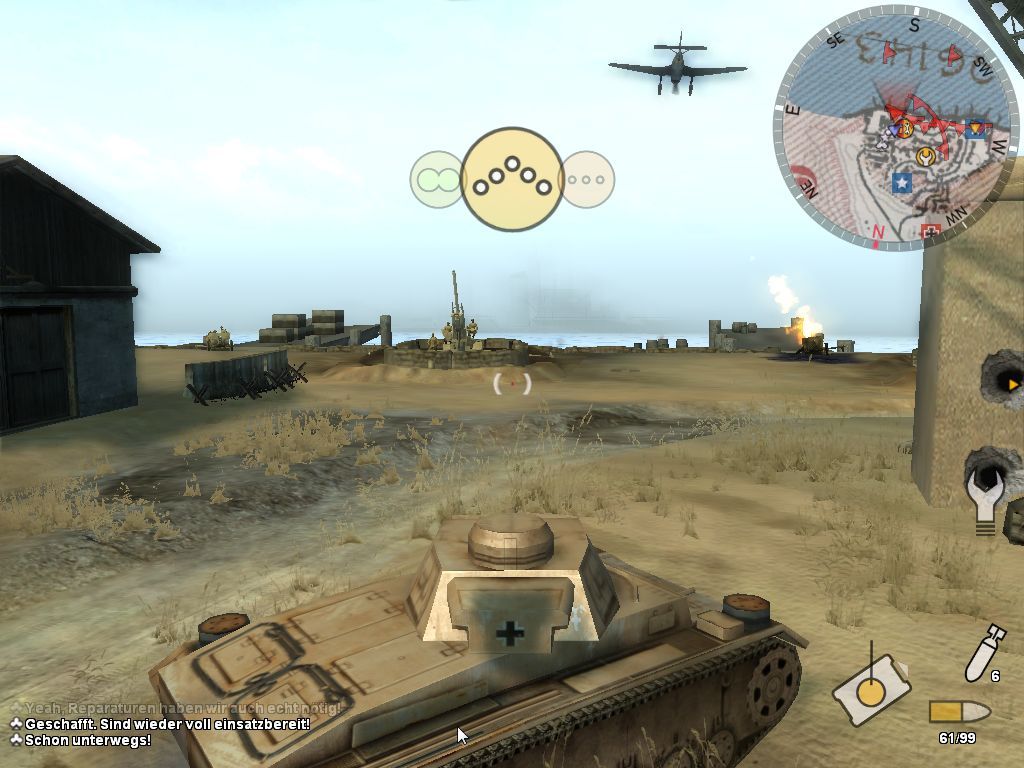 Dunes of War (Windows) screenshot: Enemy AA-Gun.