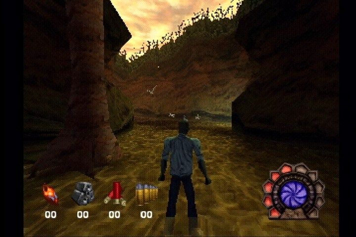 Shadow Man (PlayStation) screenshot: Mike in human form, in the real world.