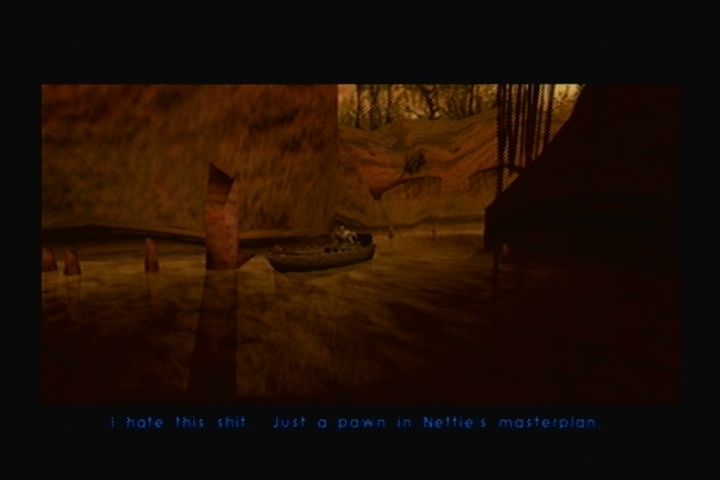 Shadow Man (Dreamcast) screenshot: Dreamcast version features transparent water effects