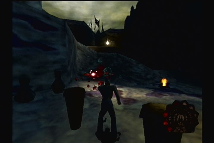 Shadow Man (Dreamcast) screenshot: Splat! Collect the leftover health.