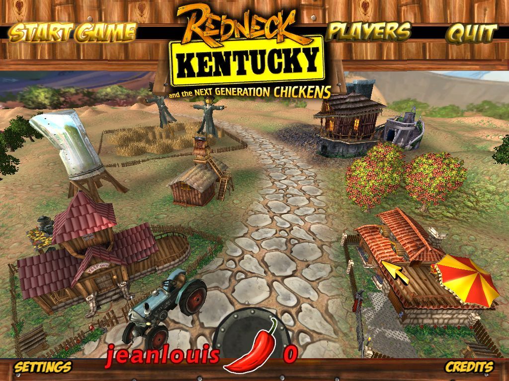 Screenshot of Redneck Kentucky and the Next Generation Chickens (Windows,  2007) - MobyGames