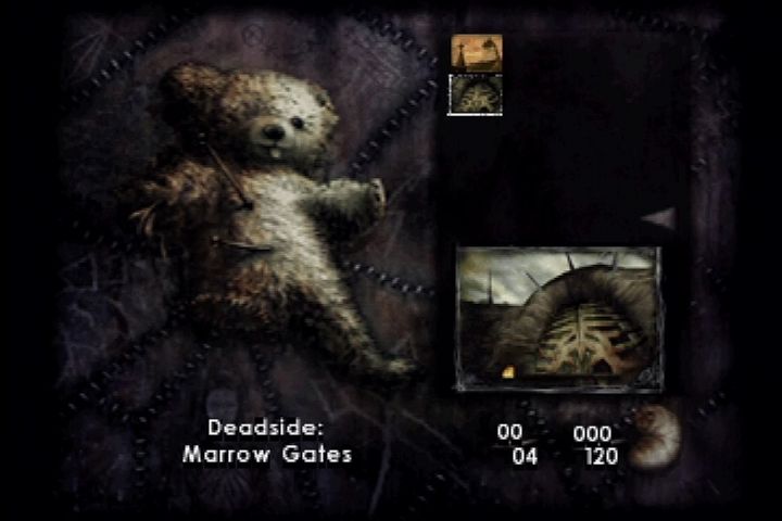 Shadow Man (PlayStation) screenshot: The teddy bear is used to travel between worlds.
