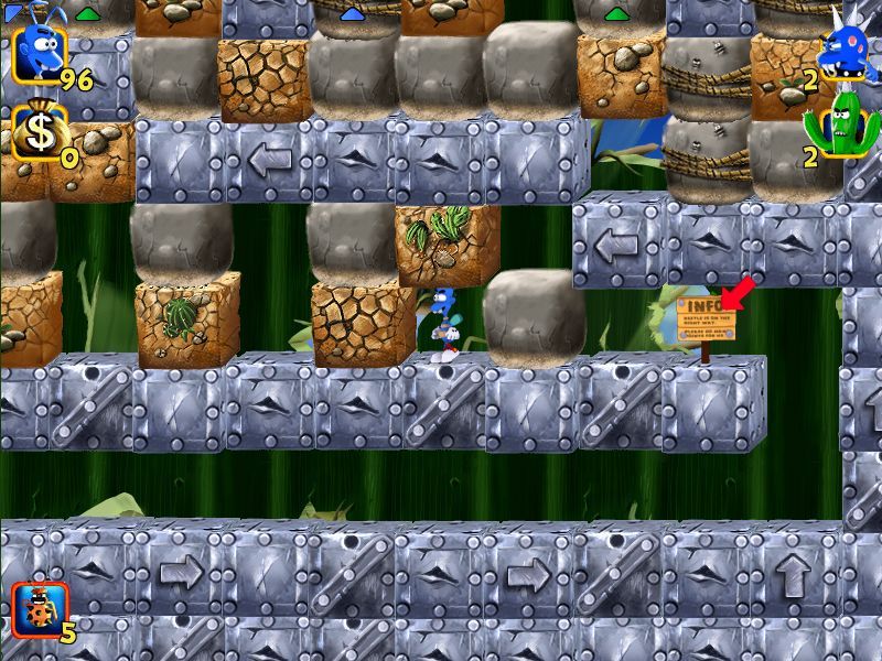 Beetle Ju. 2 (Windows) screenshot: Pheww, I survived the first rock ...