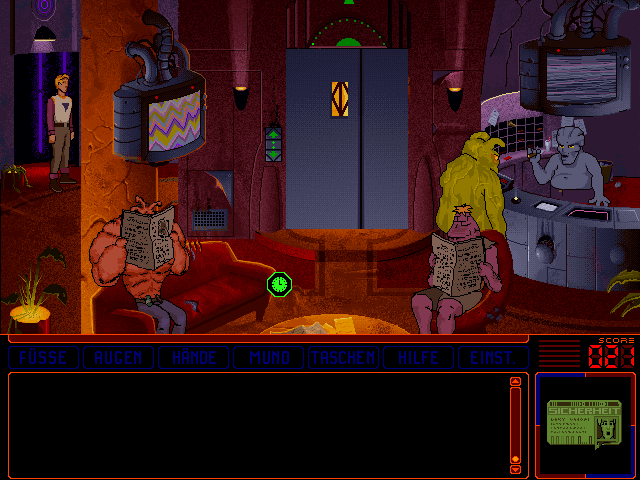 Space Quest 6: Roger Wilco in the Spinal Frontier (DOS) screenshot: A lobby