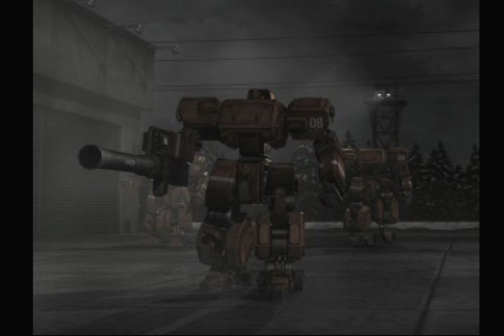 Front Mission 3 (PlayStation) screenshot: Opening cutscene. A US base gets raided.