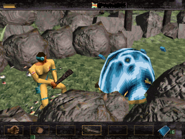 Time Commando (DOS) screenshot: Save point