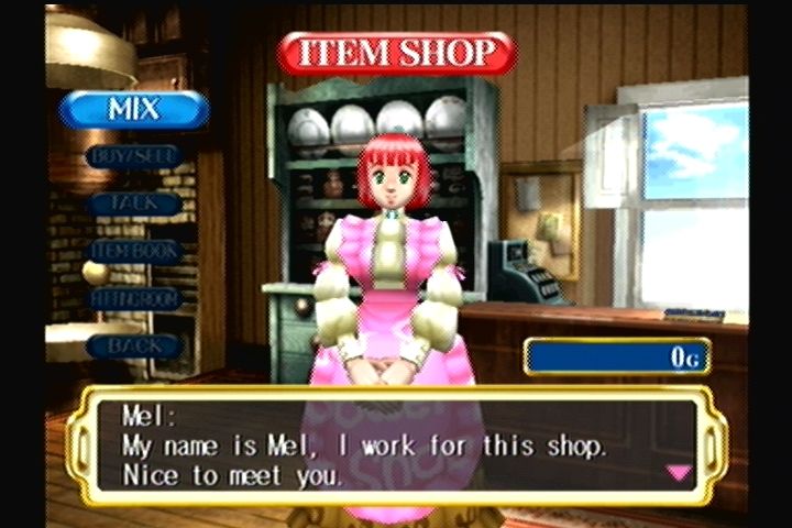 Power Stone 2 (Dreamcast) screenshot: Shop interface. Hi, Mel!