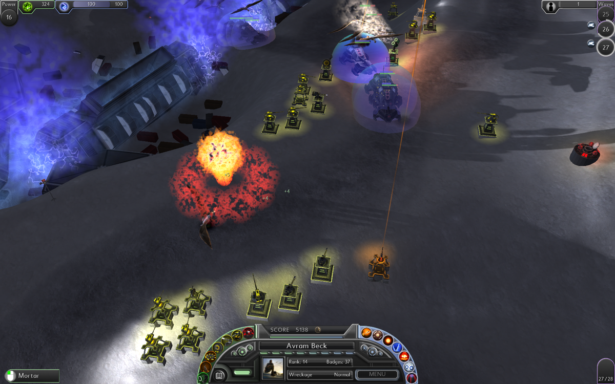Sol Survivor (Windows) screenshot: Napalm attack