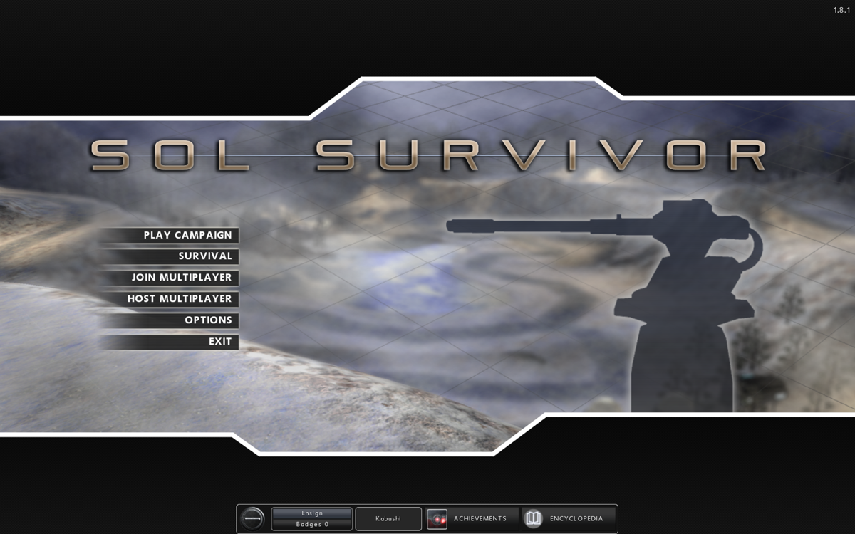 Sol Survivor (Windows) screenshot: Main menu