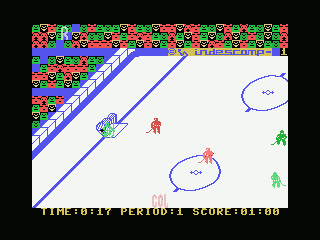 Slapshot (MSX) screenshot: It's a weak defense