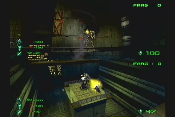 Slave Zero (Dreamcast) screenshot: Here's a rocket for you!