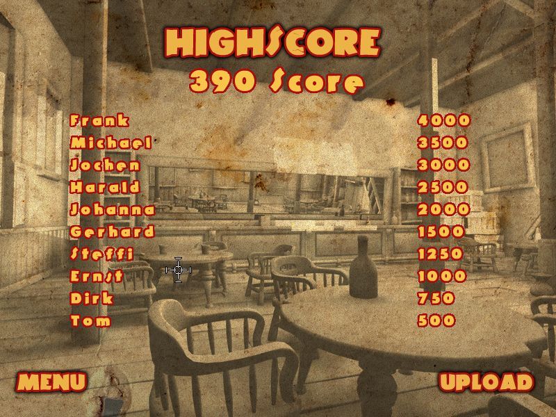 Crazy Chicken: Wanted (Windows) screenshot: The high-scores table