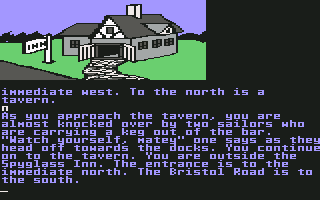 Treasure Island (Commodore 64) screenshot: Tavern.