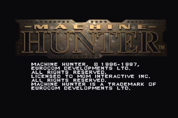 Machine Hunter (PlayStation) screenshot: Title screen.