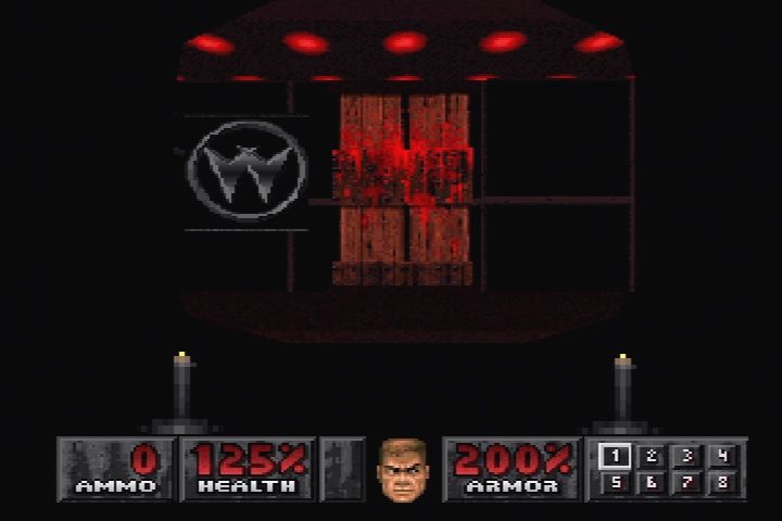 Doom (PlayStation) screenshot: Entrance to secret level "Club Doom"