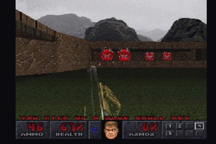 Final Doom (PlayStation) screenshot: Collected an invisibility artifact.