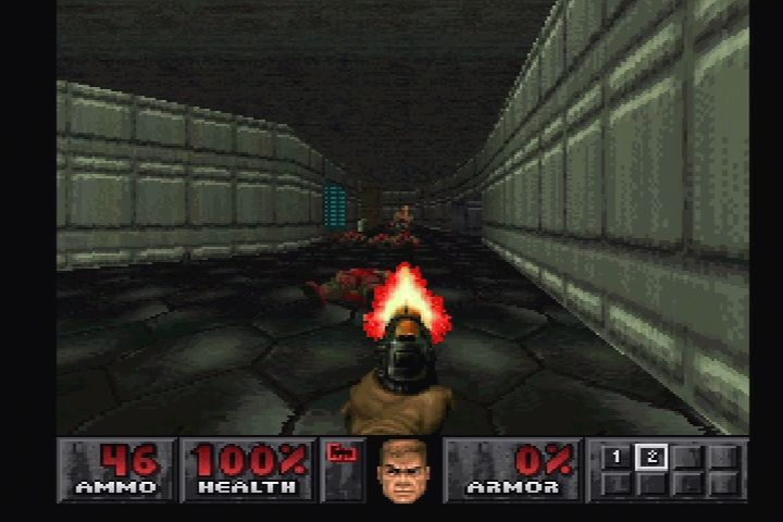 Doom (PlayStation) screenshot: Ultimate Doom second level.