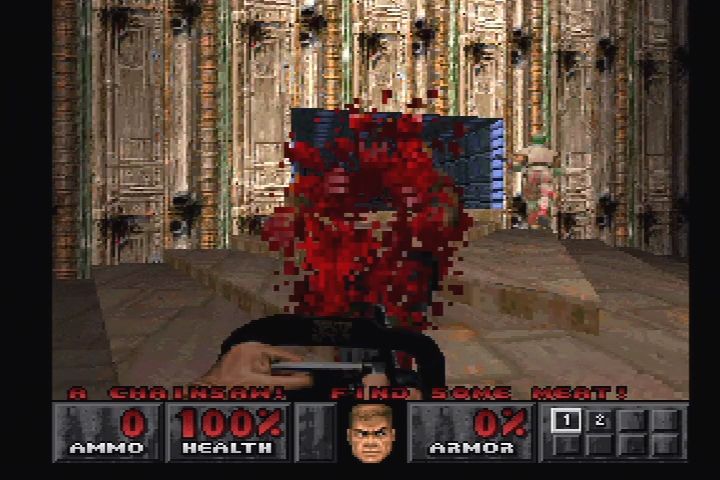 Doom (PlayStation) screenshot: Minced!