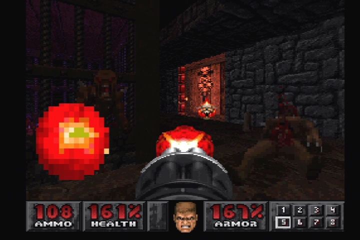 Doom (PlayStation) screenshot: Comin' through!