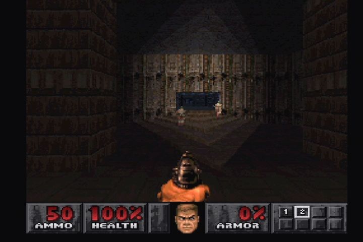 Doom (PlayStation) screenshot: First level of PSX Doom II.