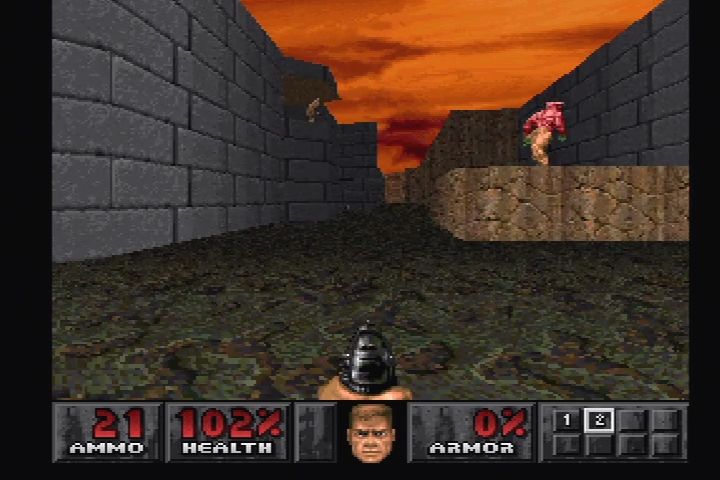 Doom (PlayStation) screenshot: Exclusive level "Twilight Descends"