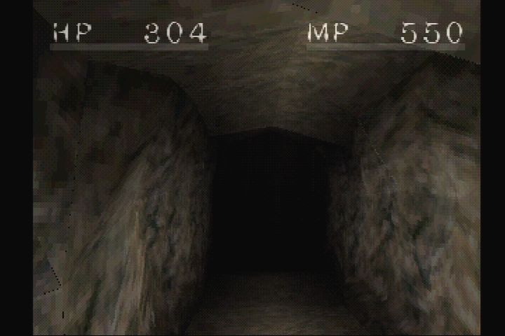 Shadow Tower (PlayStation) screenshot: Jagged walls in this passageway.