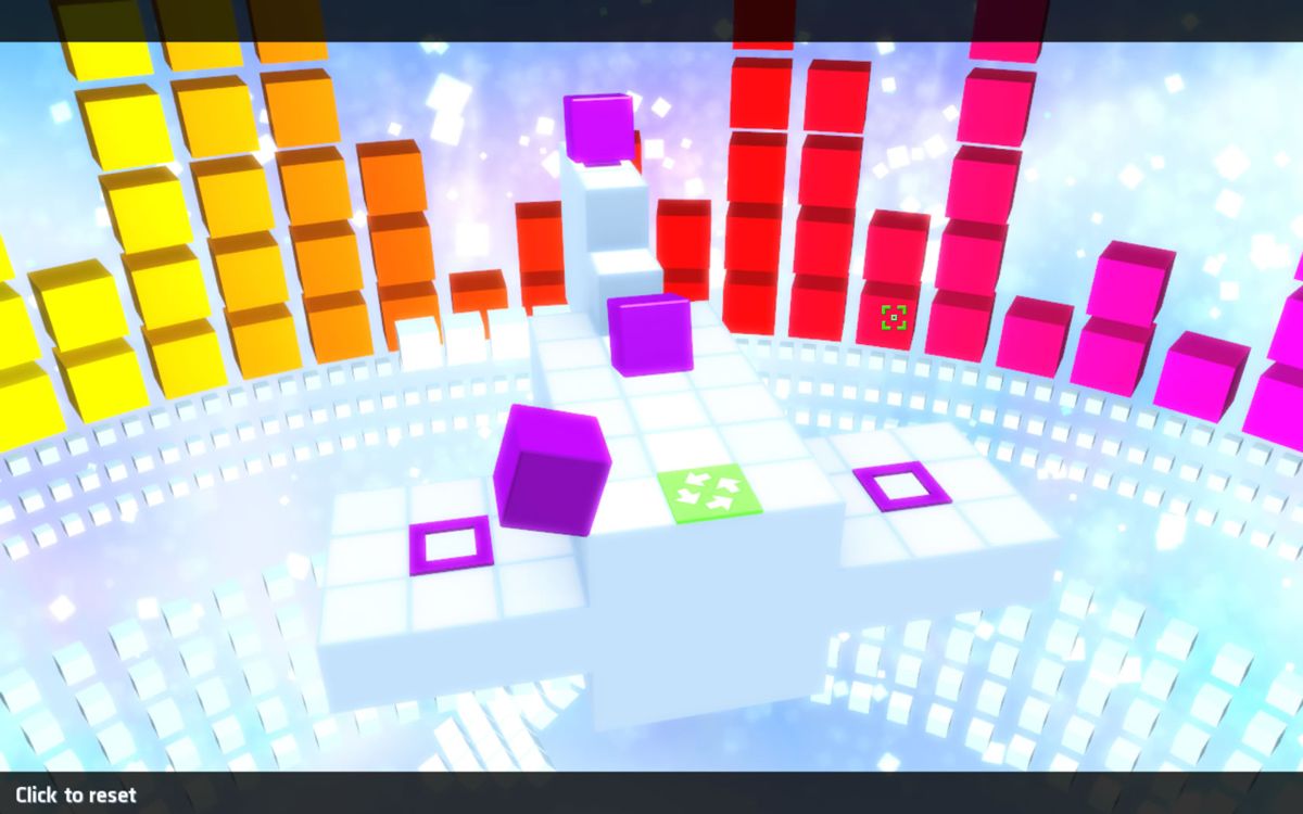 Rubik's Puzzle Galaxy: Rush (Windows) screenshot: Split the flow of cubes into different directions