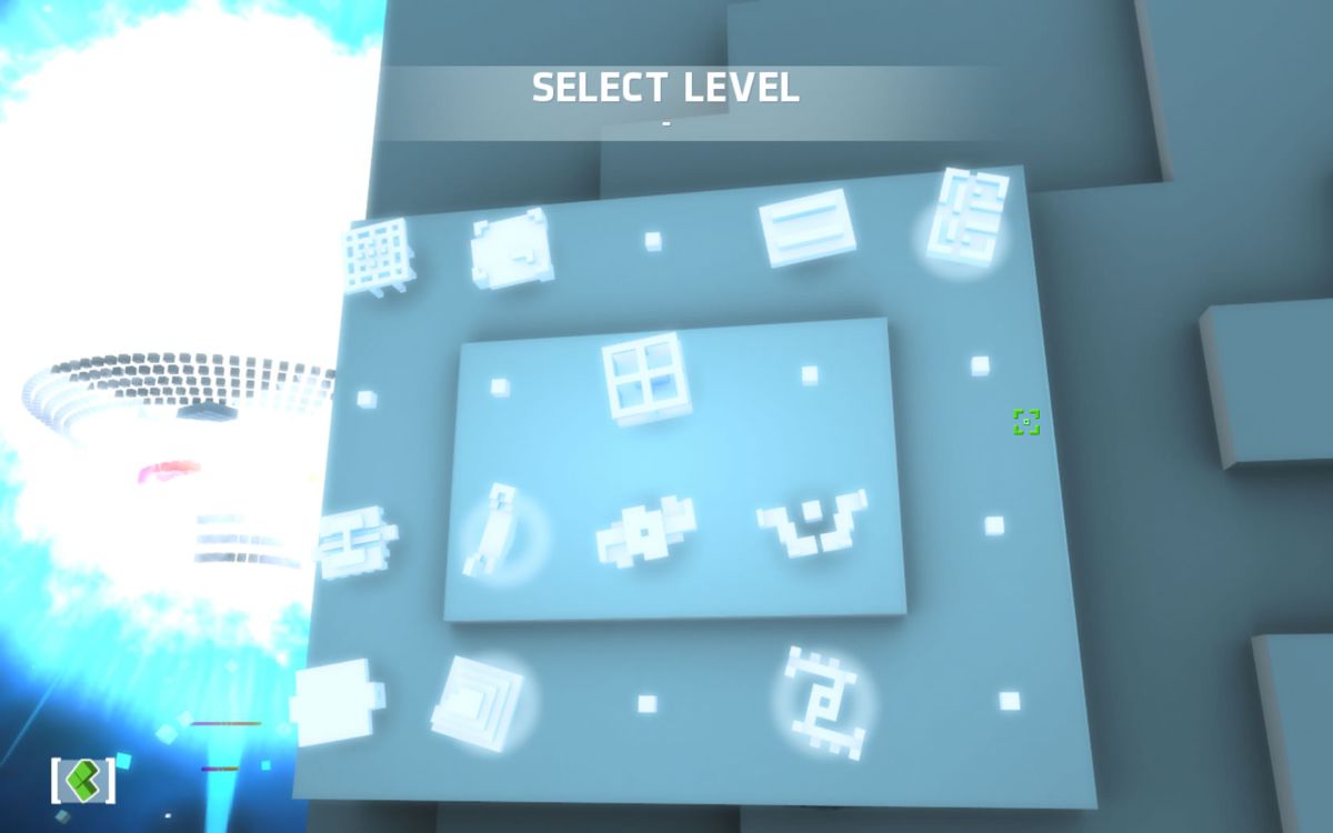 Rubik's Puzzle Galaxy: Rush (Windows) screenshot: Level select for the easy game mode