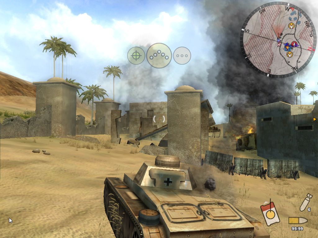 Dunes of War (Windows) screenshot: Hmm...some kind of "tear down the wall"?