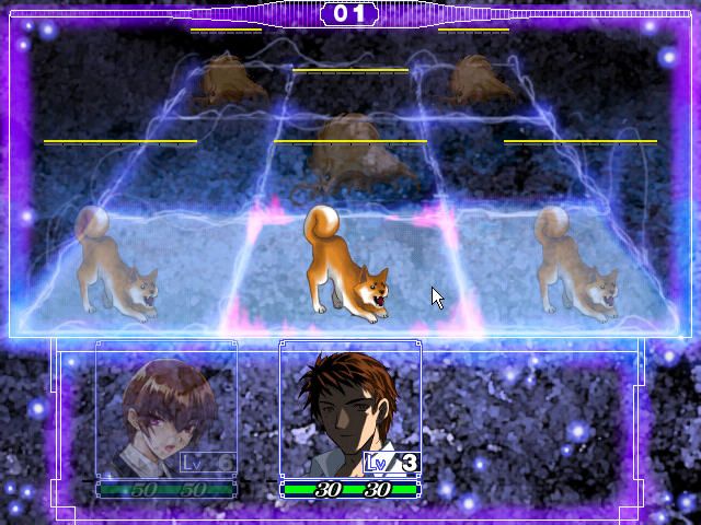 Yoru ga Kuru! Square of the Moon (Windows) screenshot: Fighting foxes