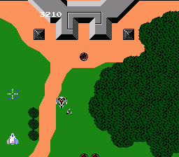 VS. Super Xevious (NES) screenshot: Shoot the evil enemies