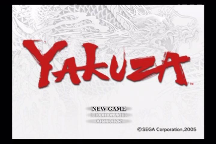 Yakuza (PlayStation 2) screenshot: Main menu.